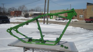 Granny Smith Green Motorcycle Frame